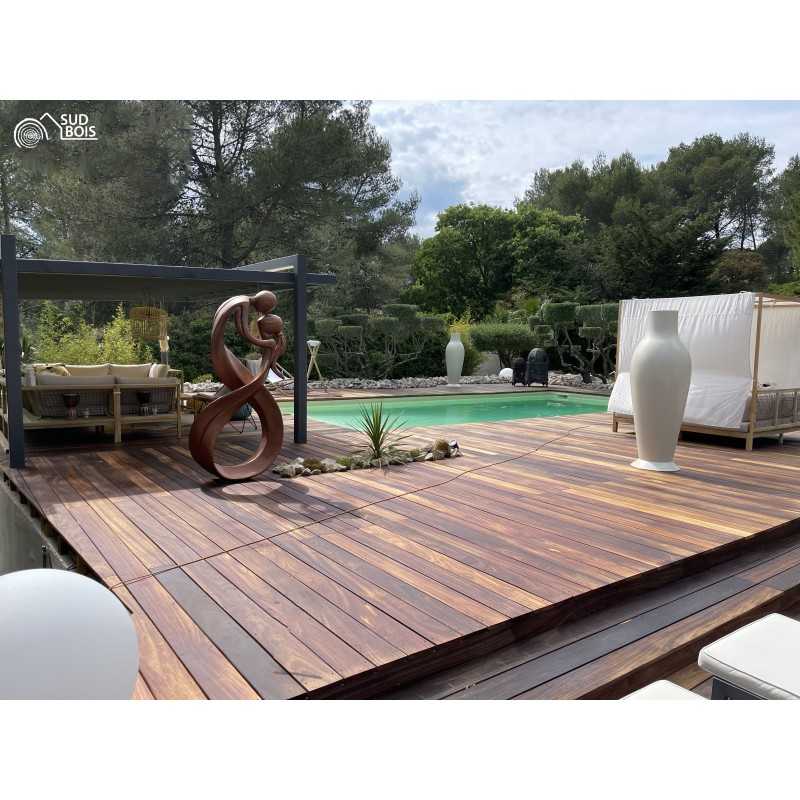 Lame de Terrasse Bois Exotique Padouk 1er Choix 21x145 Lisse 2