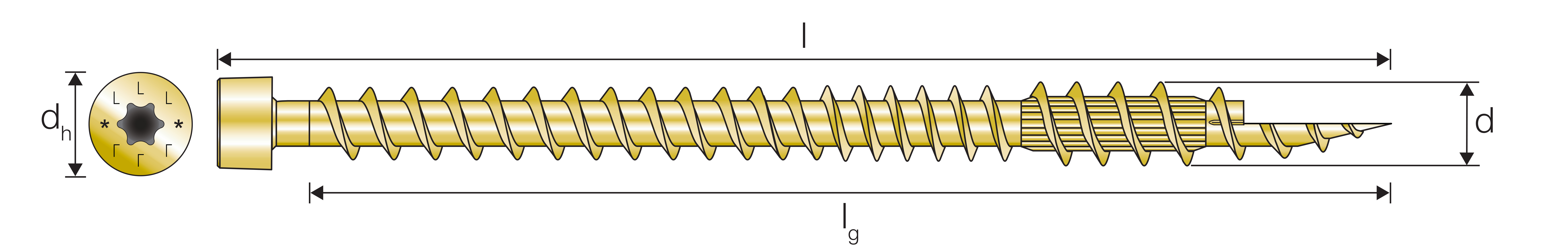ESCRFT Vis structurelle à tête cylindrique filetage total 3