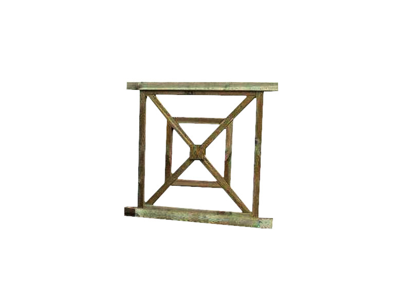 Balustrade bois croix de Saint André 2