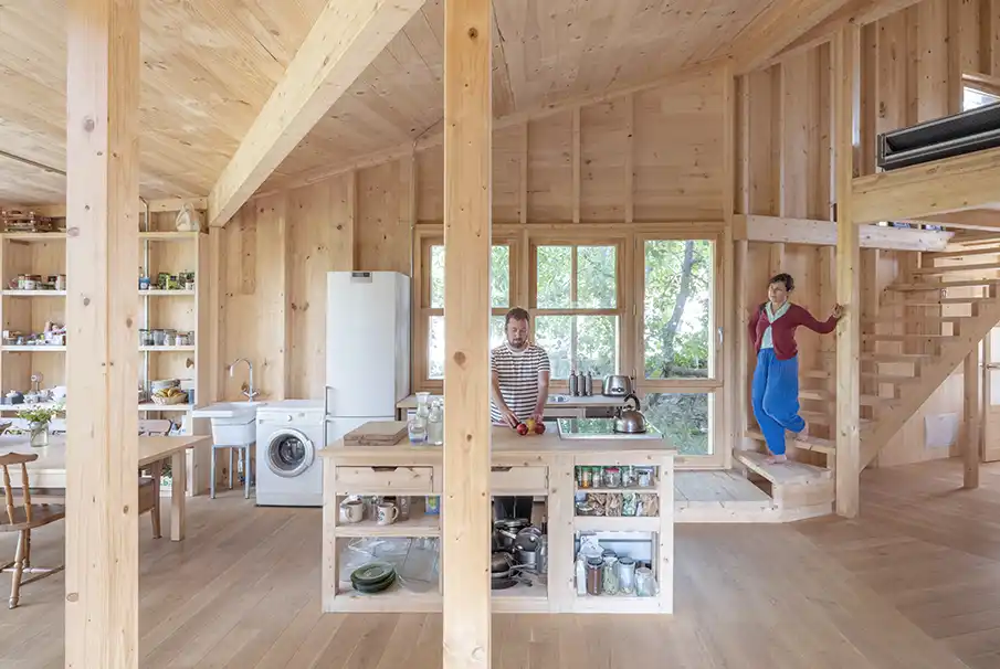 Maison Simbionte : architecture en bois de proximité