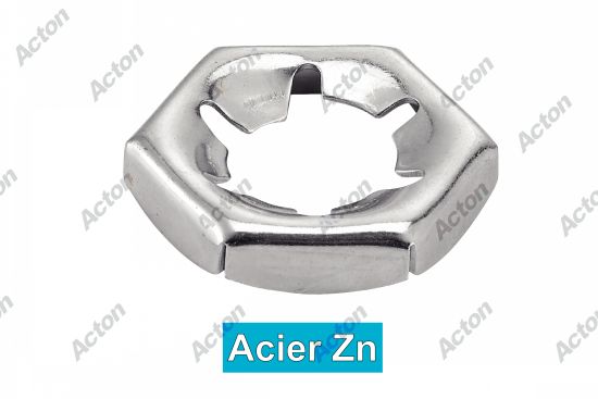 Écrou -pal- autofreines hexagonal- zingué blanc - DIN 7967 Acton