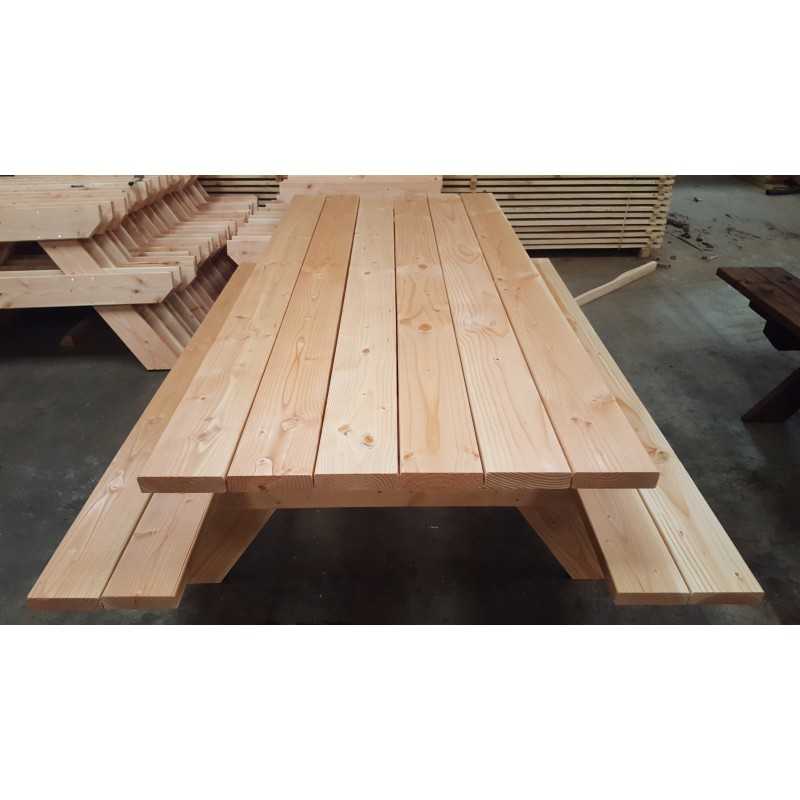 Table Banc de Pique-Nique Bois Douglas 2m 6 personnes 5