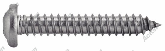 Vis à tôle tête cylindrique inviolable -one way-inox A2 - type DIN 2