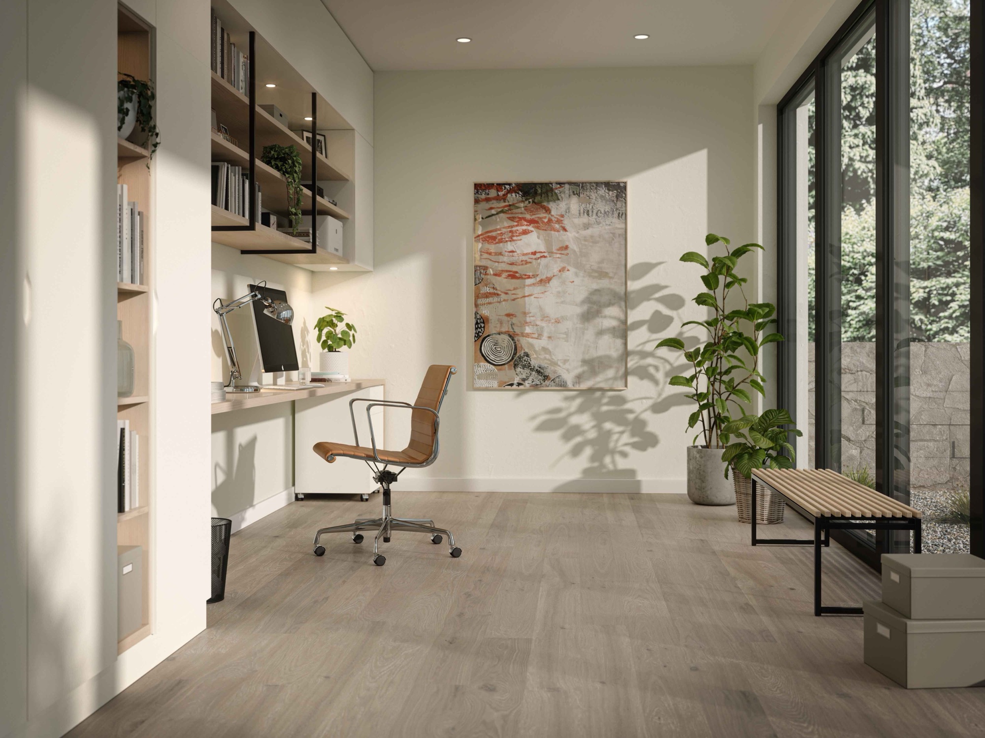 Lame de parquet hybride Bjelin Woodura Barum chêne Earth Grey 2