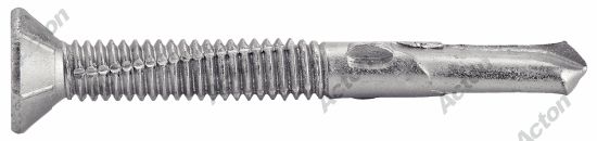 Vis autoperçantes à à ailettes tête fraisée crantée six lobes inox A2 2