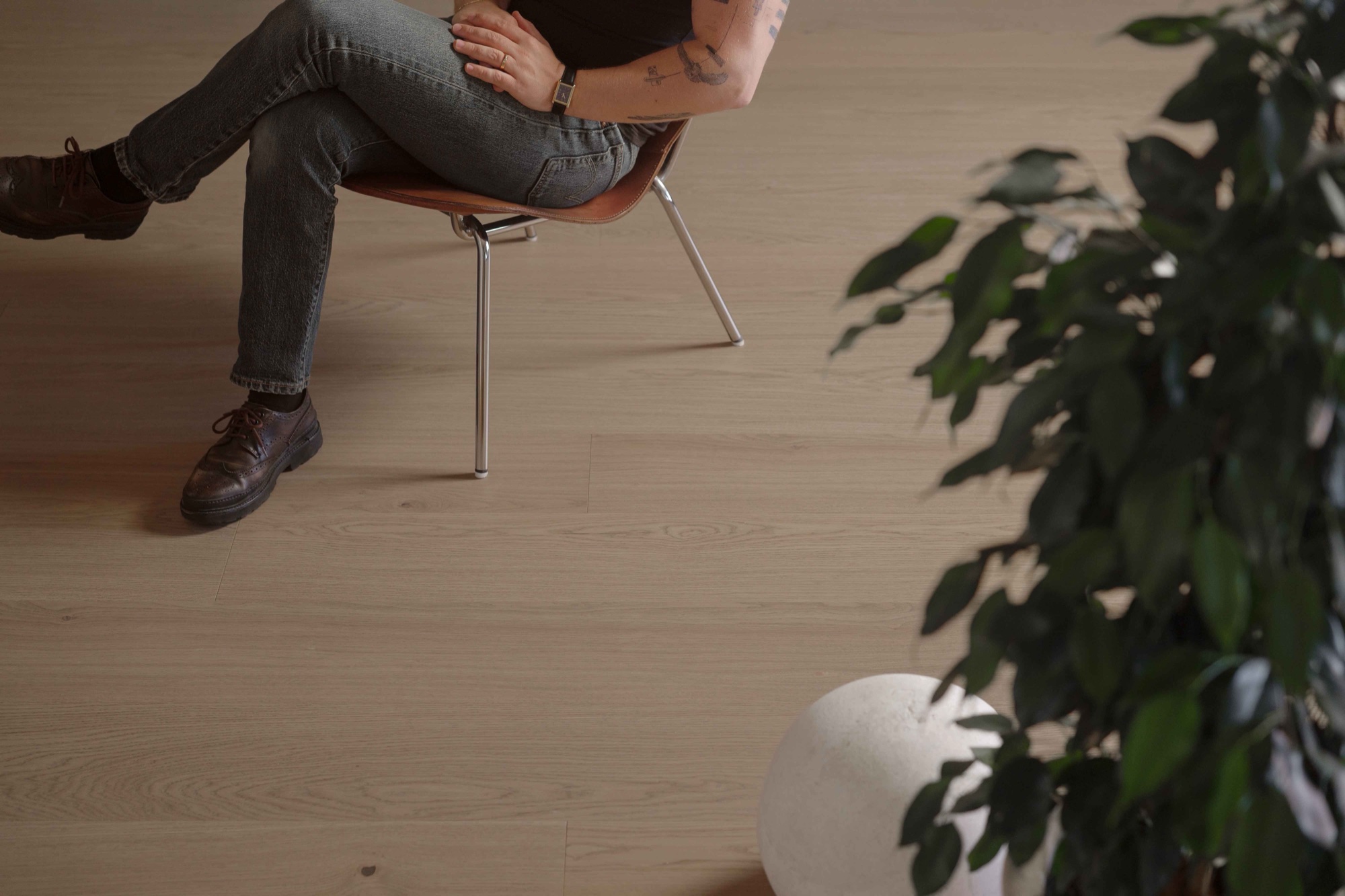 Lame de parquet hybride Bjelin Woodura Grytet chêne Vapor 4