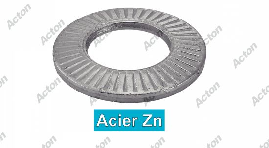 Rondelle -contact- serie etroite acier zingué blanc - NFE 25511 Acton