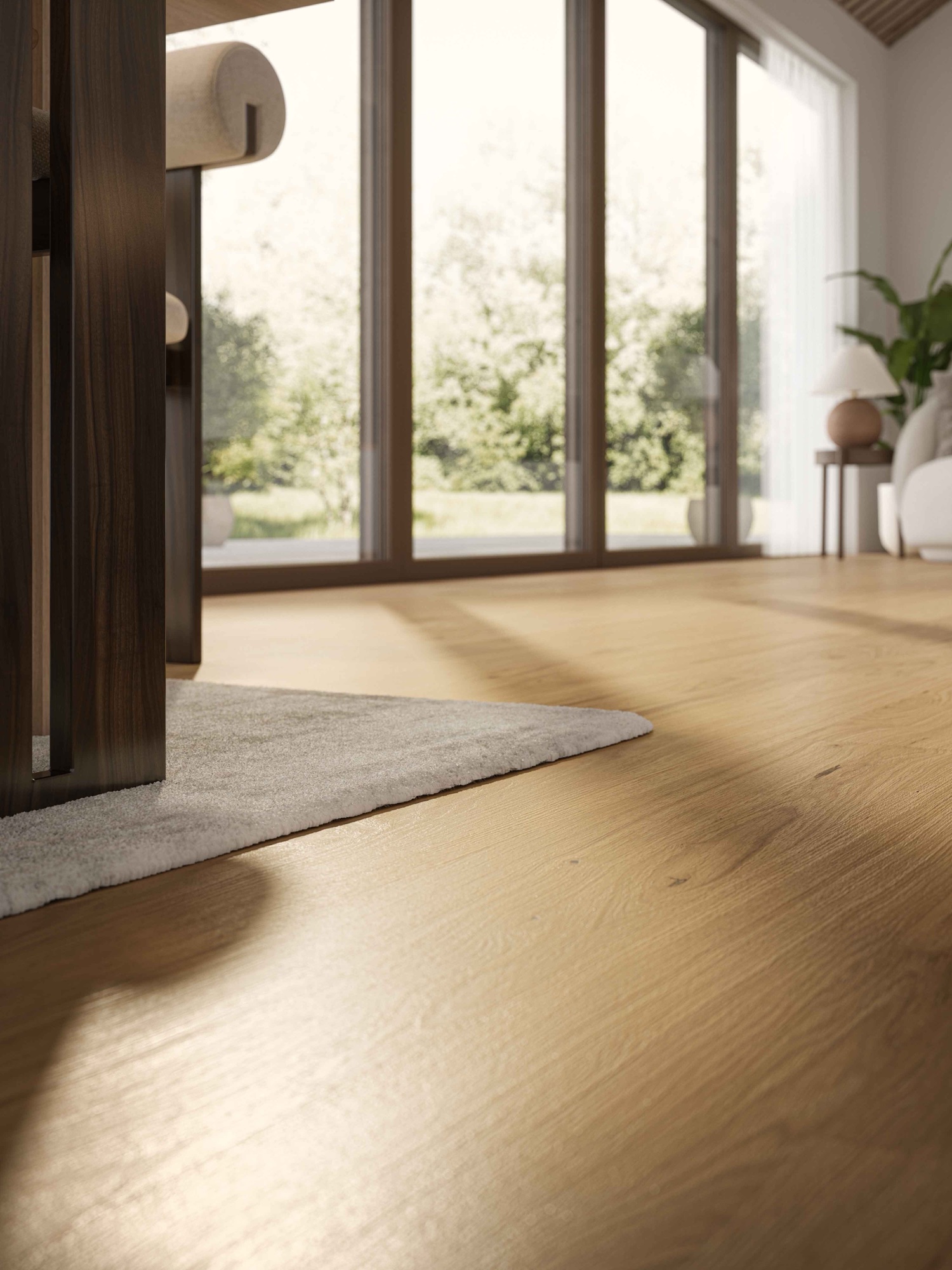 Lame de parquet hybride Bjelin Woodura Lyngby chêne Misty White 3