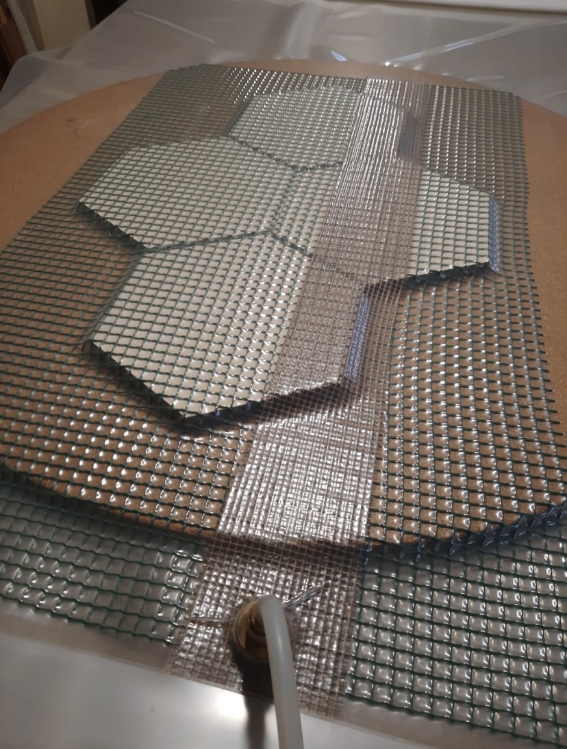 Poche à vide 300×135 cm pour le placage et le cintrage du bois avec 4