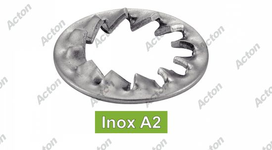 Rondelle -eventail- à dentures interieures jz inox A2 - DIN 6798 j