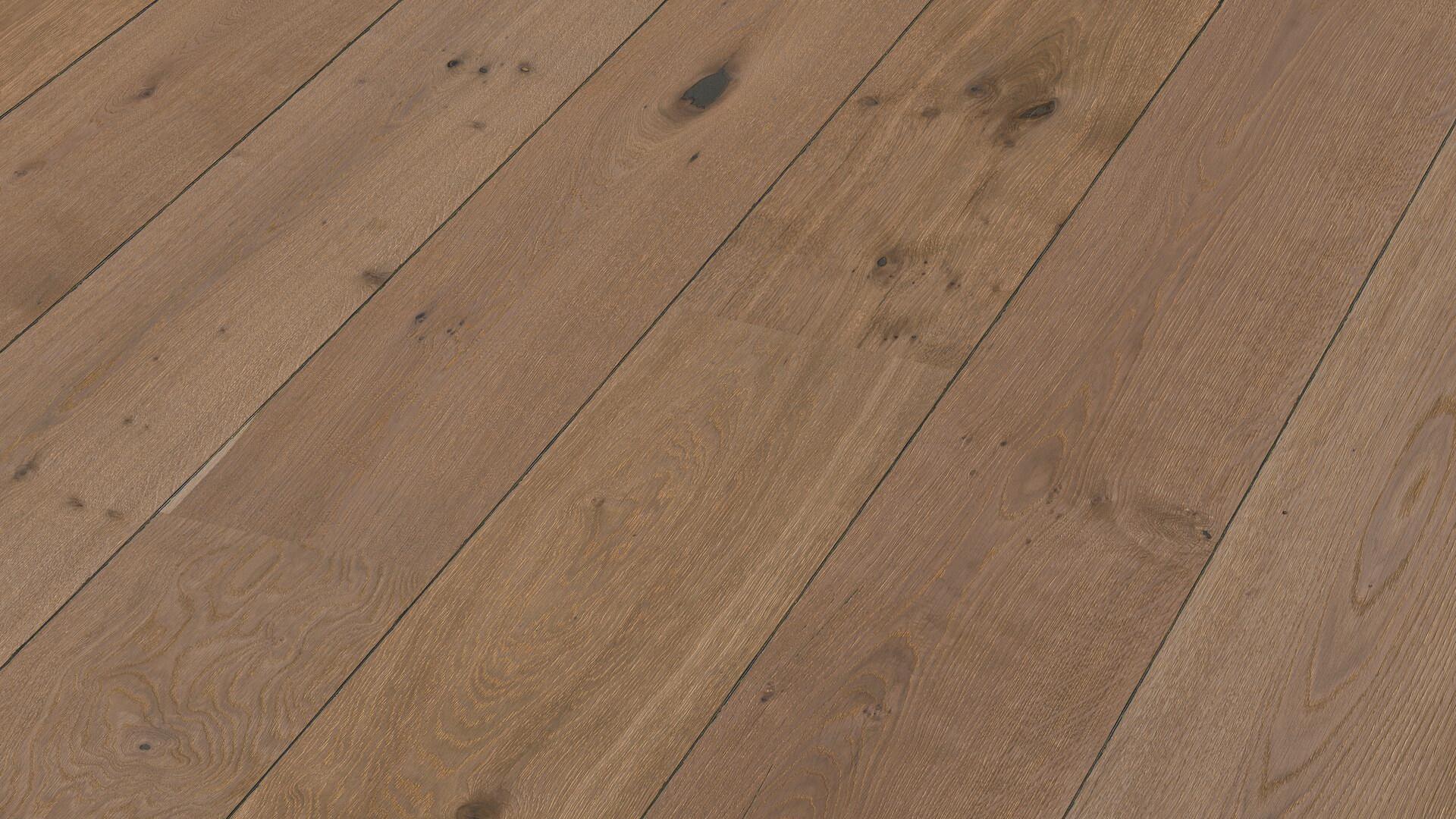 Lame de parquet contrecollé MEISTER Lindura HD 400 chêne Authentic greige oak huilé