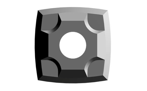 Plaquettes réversibles HW à 4 coupes et trous fraisés - EWD, Linck