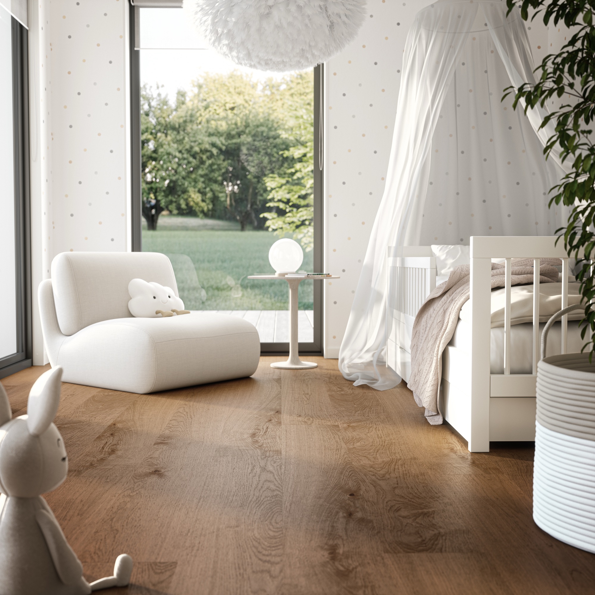 Lame de parquet hybride Bjelin Woodura Tollarp chêne Shadow Brown 2