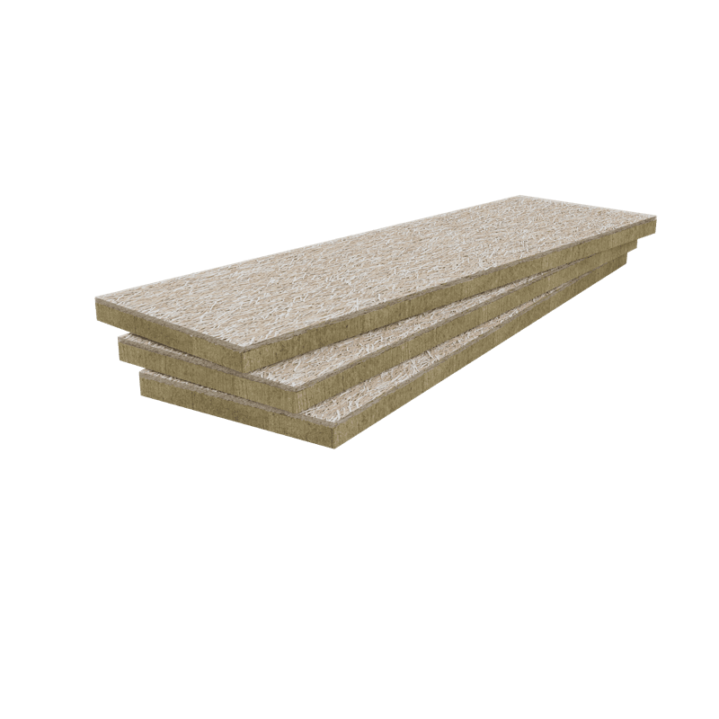 Panneau laine de roche parement laine de bois Rockfeu Wood B RsD