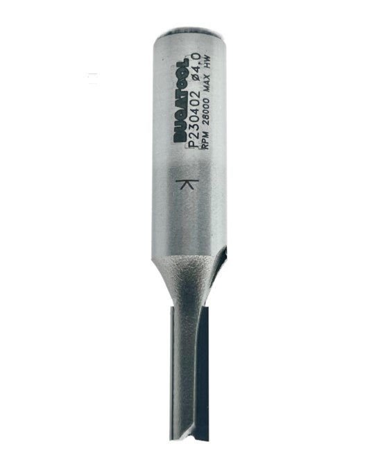 Fraise à rainurer droite avec un diamètre de coupe D4 mm et une queue 5