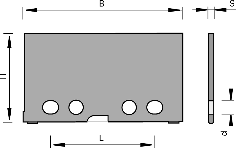 Plaquettes brutes à profiler HW pour PolyProfiler / EcoPro - B=60 mm