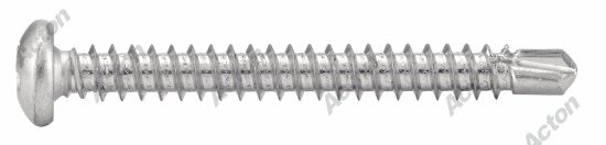 Vis autoperçantes tête cylindrique phillips acier zn - zingué blanc 2