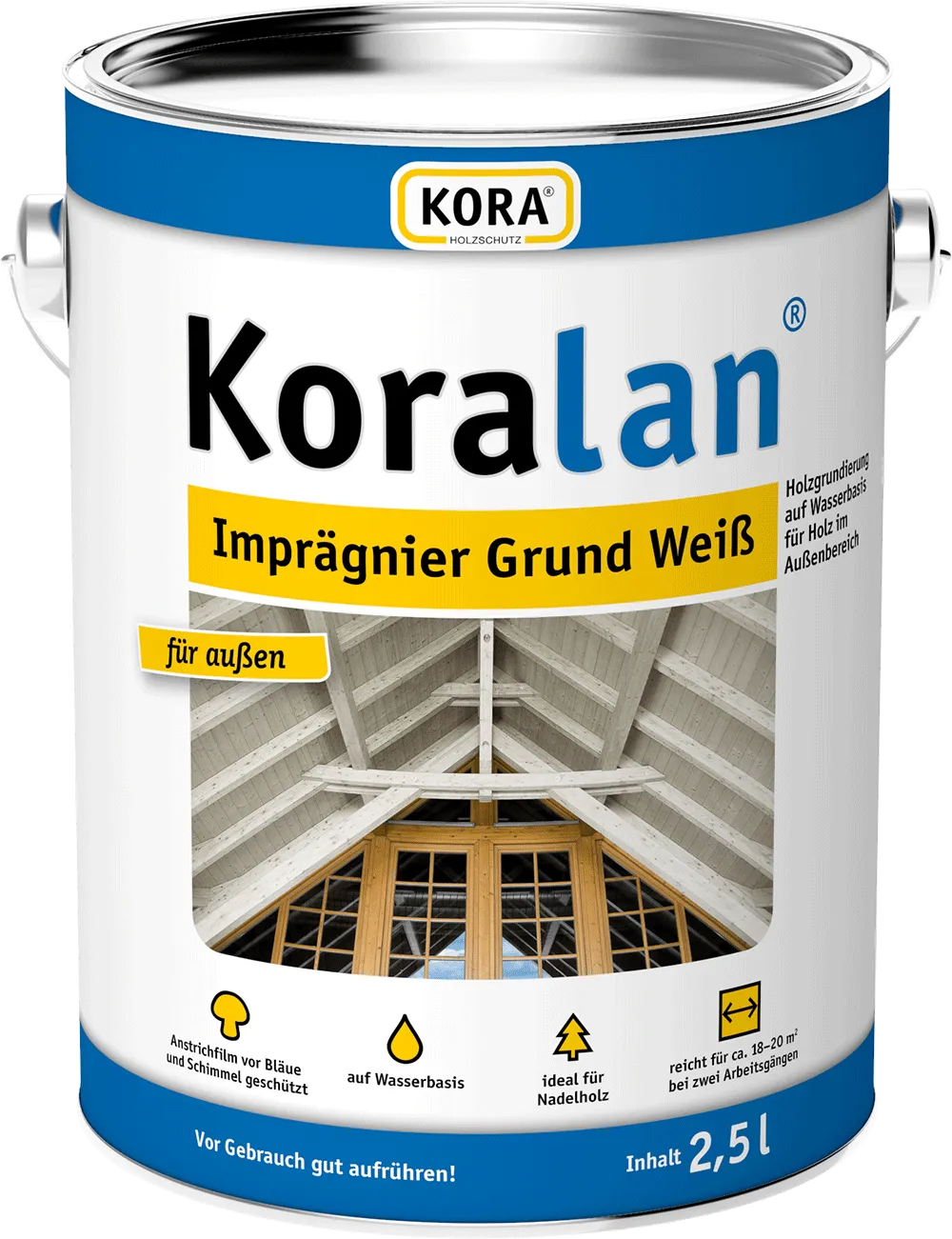 Primaire d'imprégnation bois blanc Koralan Imprägnier-Grund