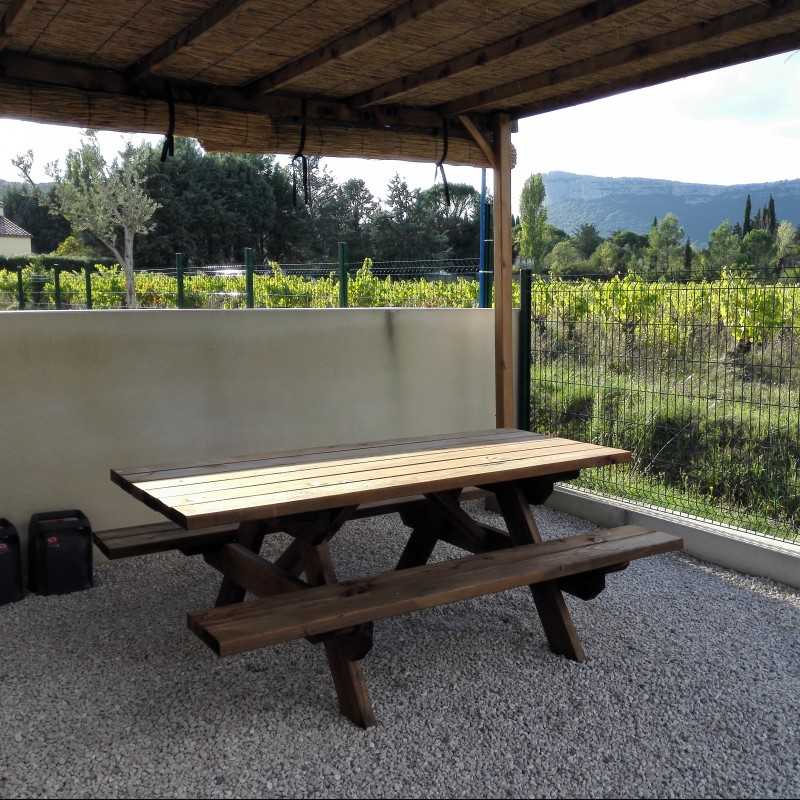 Table Banc de Pique-Nique Bois Douglas 2m 6 personnes 2