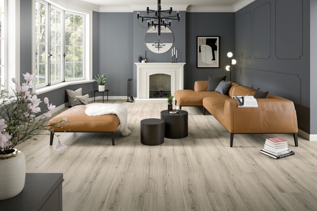 Lame de sol stratifié hydrofuge EGGER Grey Padua Oak 2