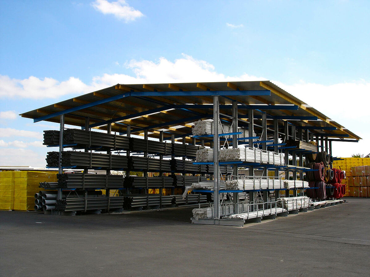 Hall de stockage autoportant OHRA à rayonnages intégrés 5