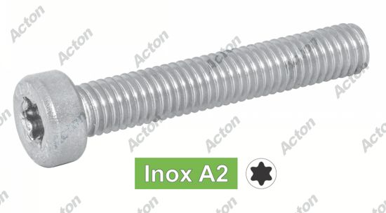 Vis à métaux ISO 14580 tête cylindrique basse six lobes inox A2 Acton