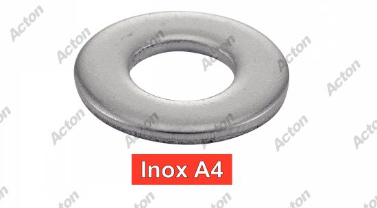 Rondelle plates moyennes type m inox A4 - NFE 25513 Acton