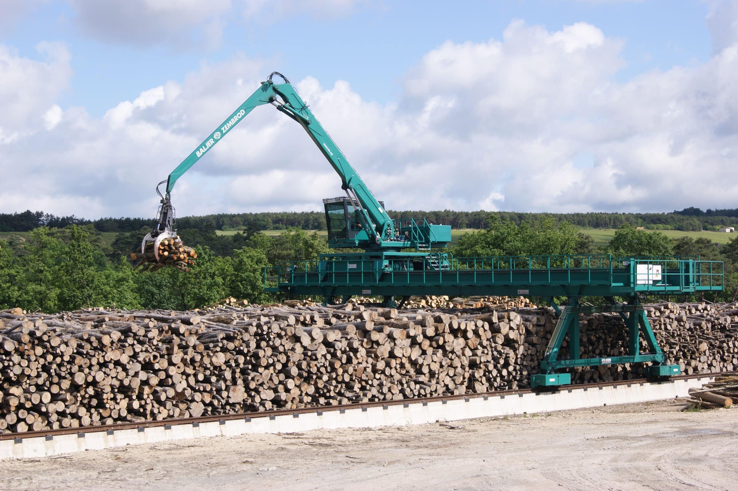 Portique de manutention de grumes Baljer & Zembrod