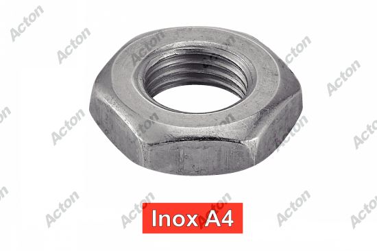 Écrou bas hexagonal - pas fin inox A4 - DIN 439 Acton