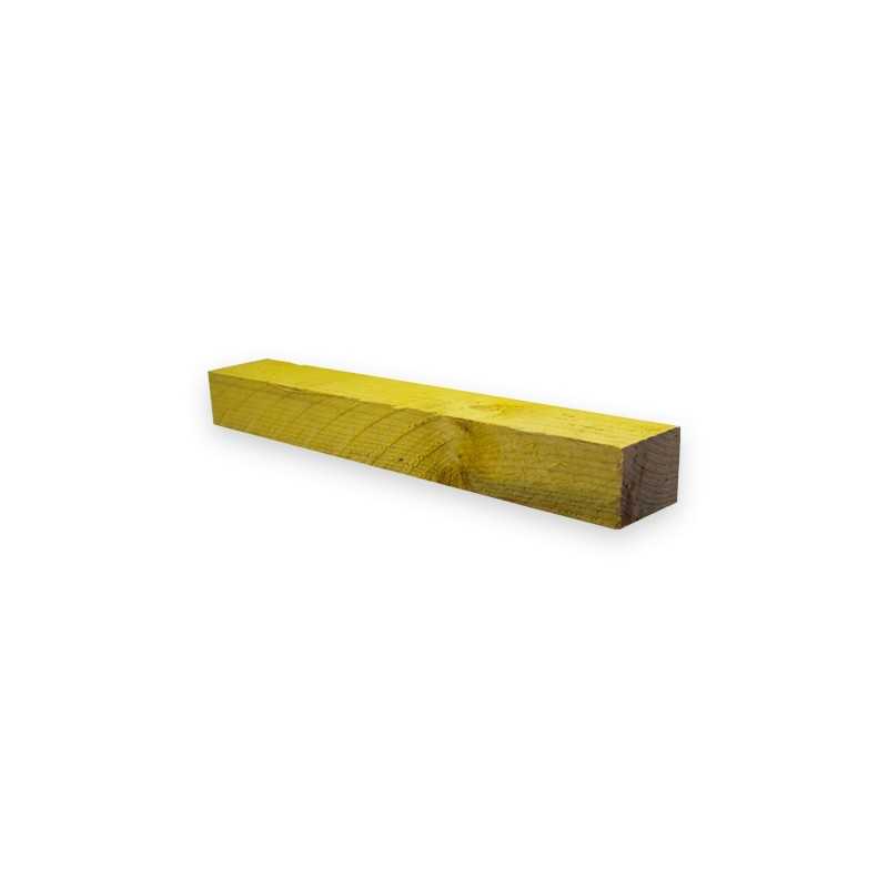 Chevron 80x80 Sapin / Épicéa Traité Classe 2 Jaune (à la palette)