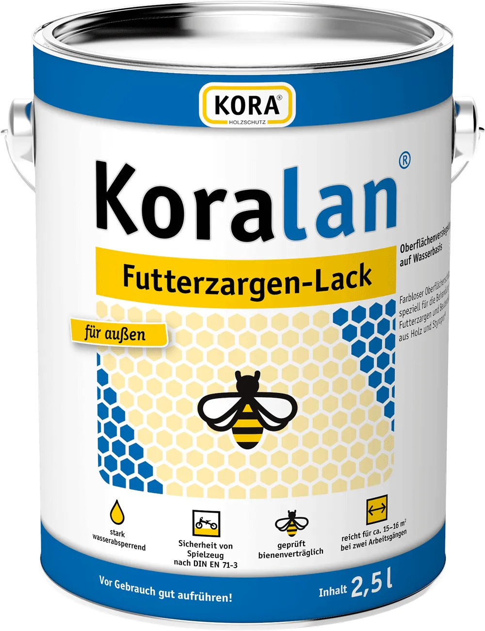 Vernis d'étanchéité pour nourrisseurs Koralan Futterzargen Lack