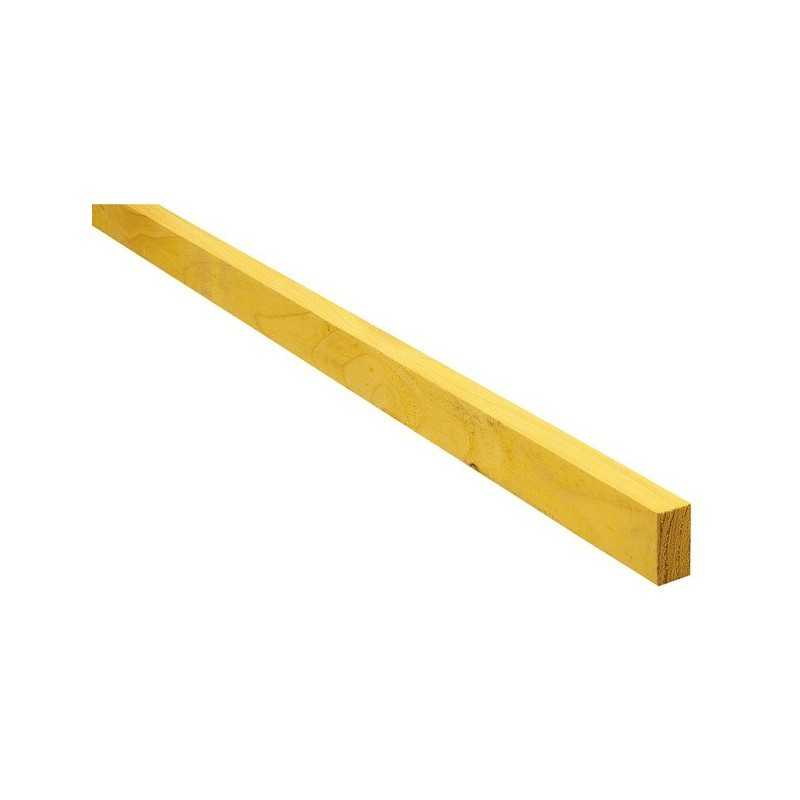 Lambourde 60x40 Sapin / Épicéa Brut Traité Classe 2 Jaune