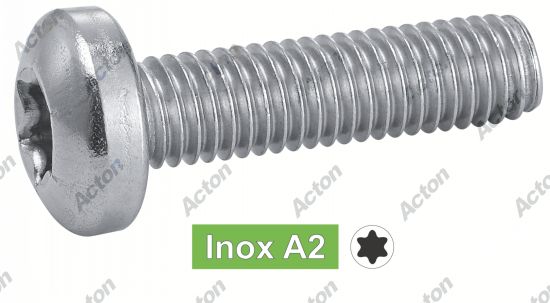 Vis à métaux tête cylindrique six lobes inox A2 - ISO 14583 Acton