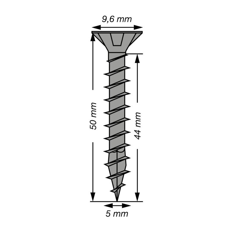 Vis universelle SPAX noir BLAX tête fraisée Ø 3–5 mm TX filet total 4