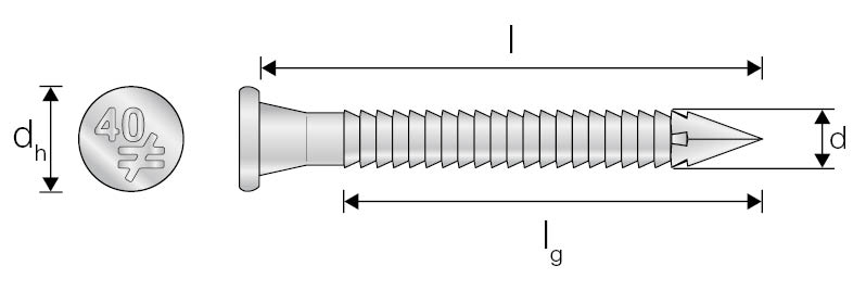 CNA-S Pointe annelée - Inox A4 3