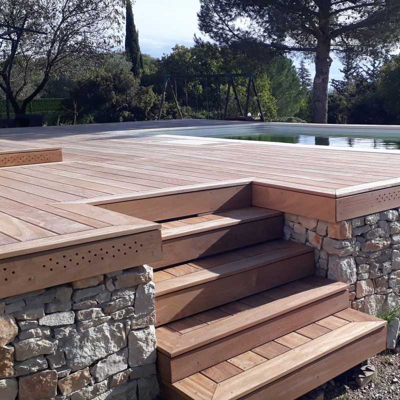Lame de Terrasse Bois Exotique Classe 4 Cumaru KD 21x145 Lisse 1er Choix 3