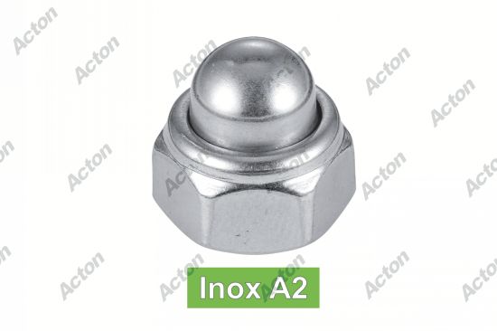 Écrou borgnes autofreines avec bague nylon inox A2 - DIN 986 Acton