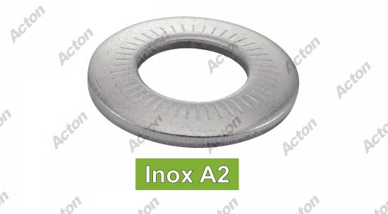 Rondelle coniques striées serie etroite inox A2 - NFE 25511 Acton