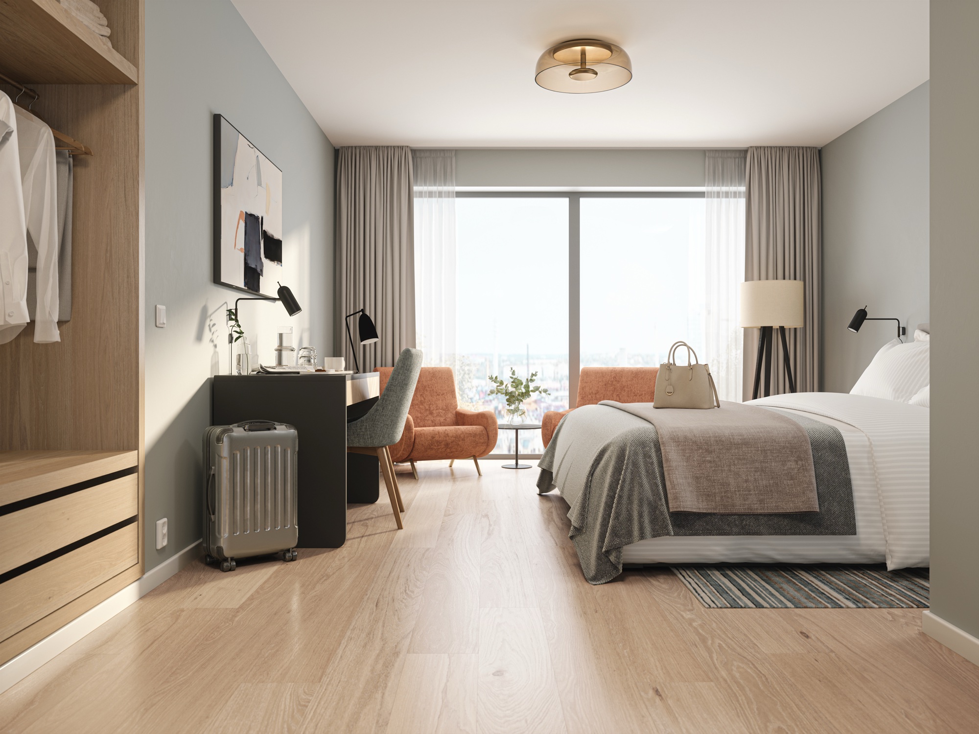 Lame de parquet hybride Bjelin Woodura Immeln chêne Ivory 3