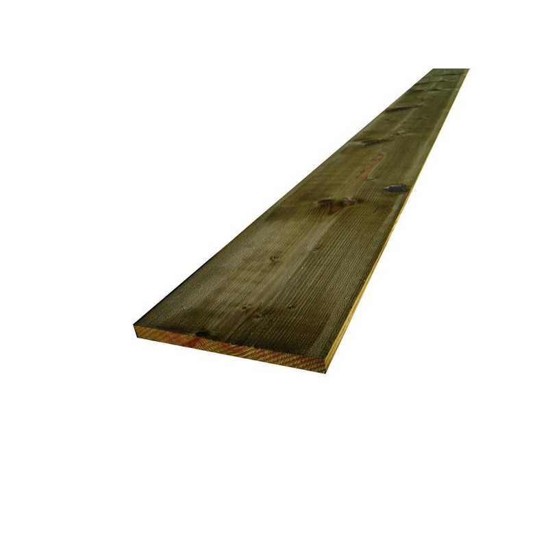 Planche Volige 18x150mm Brut Traité Autoclave Marron 3m