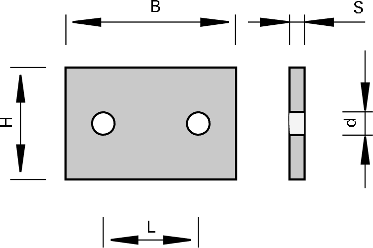 Plaquettes brutes HW LEUCO - Trou central 3