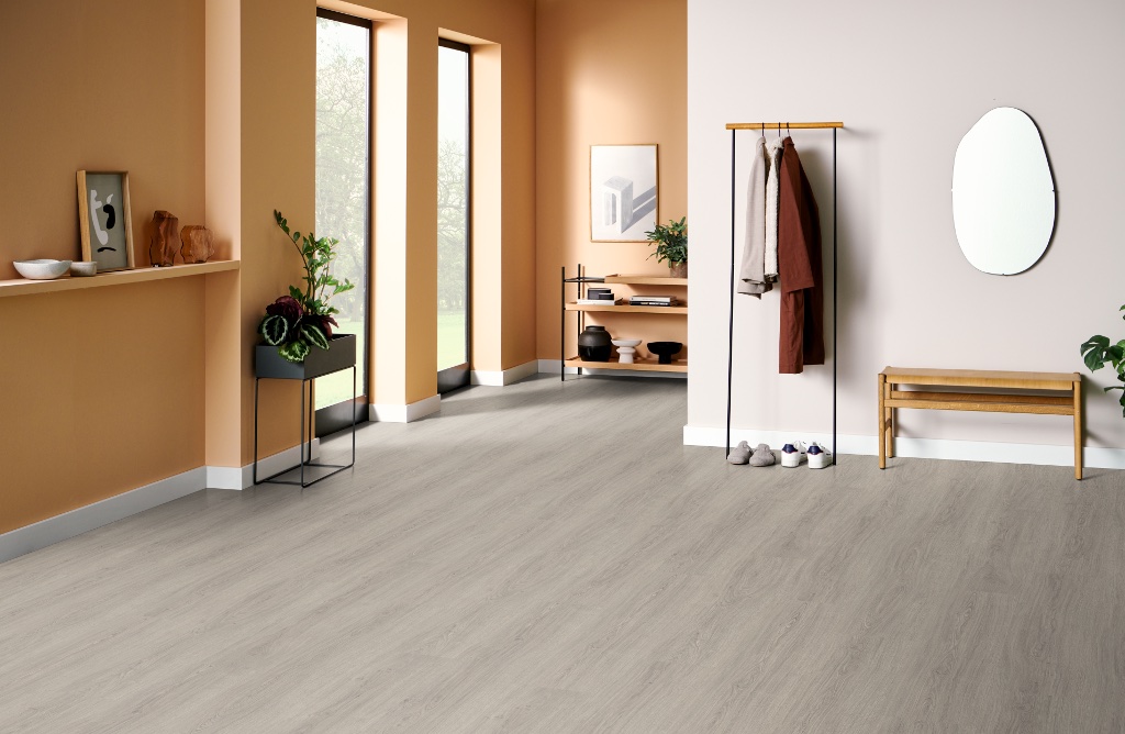 Lame de sol stratifié hydrofuge EGGER Light Grey Victoria Oak 2