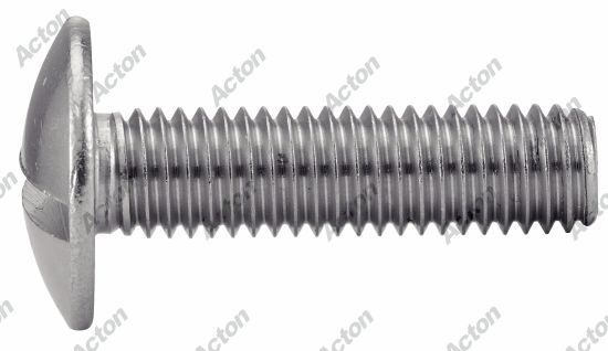 Vis à métaux tête ronde large -poêlier- fendue inox A4 - NFE 25-129 2