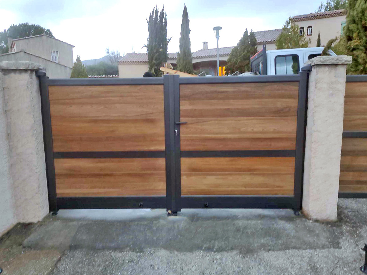 Portail Battant Teck 14