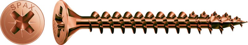 Vis universelle SPAX brunie tête fraisée Ø 3–5 mm