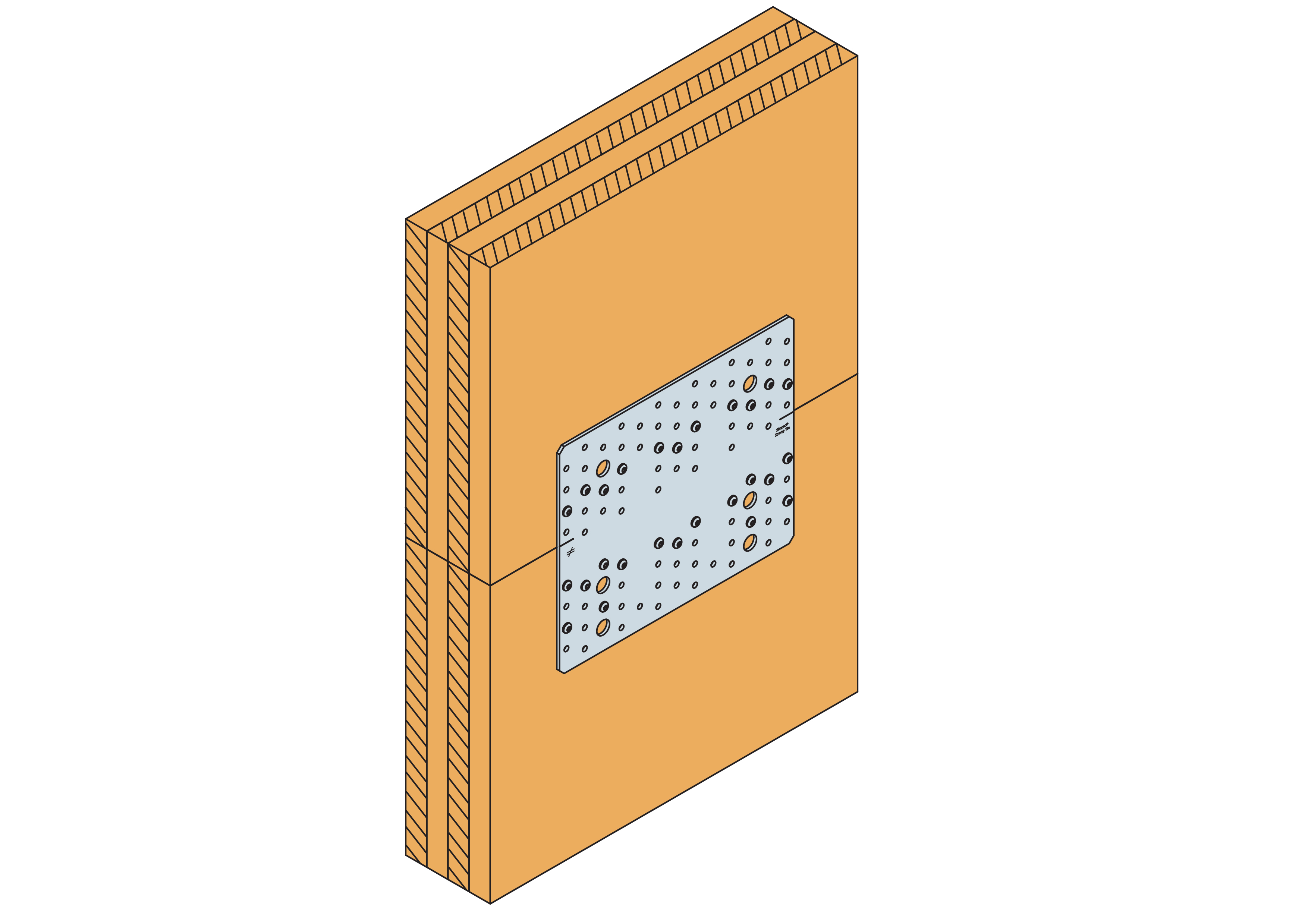 NPB255 Plaque perforée pour CLT