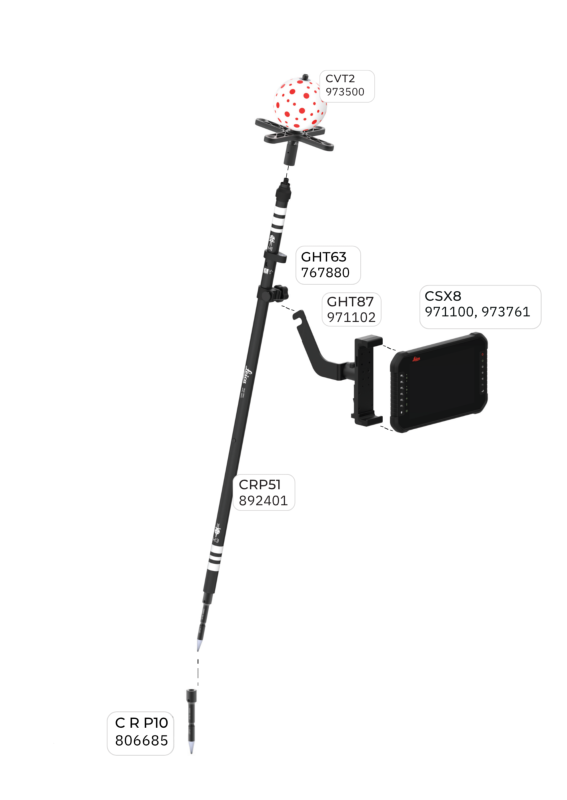 Pack canne vPole Leica pour iCON iCS50 2