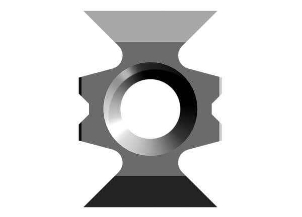 Couteaux réversibles HW à chanfreiner à 4 coupes et rainure de LEUCO