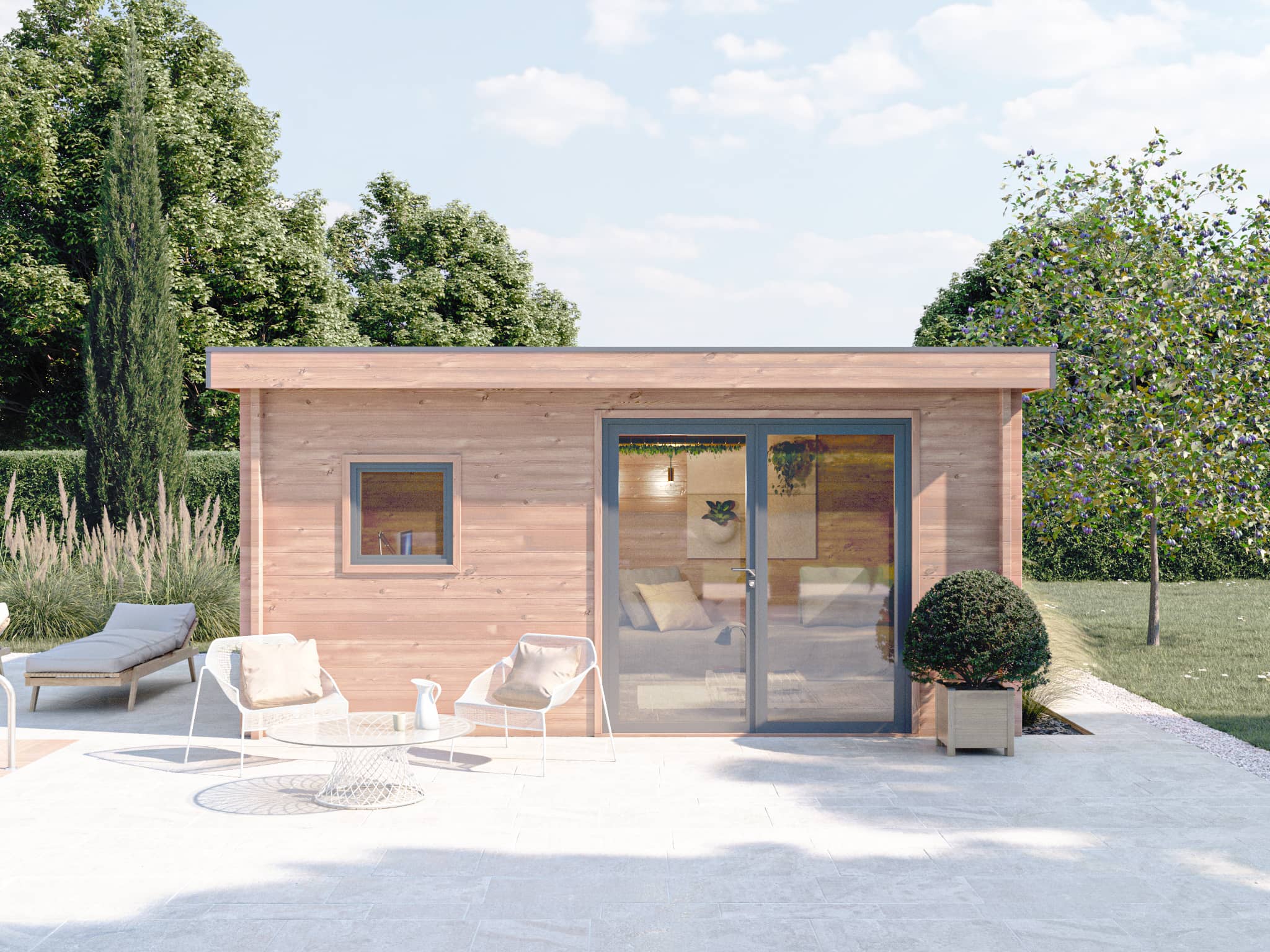 Abri de jardin bois Douglas Brikawood Sérénité 20 m²