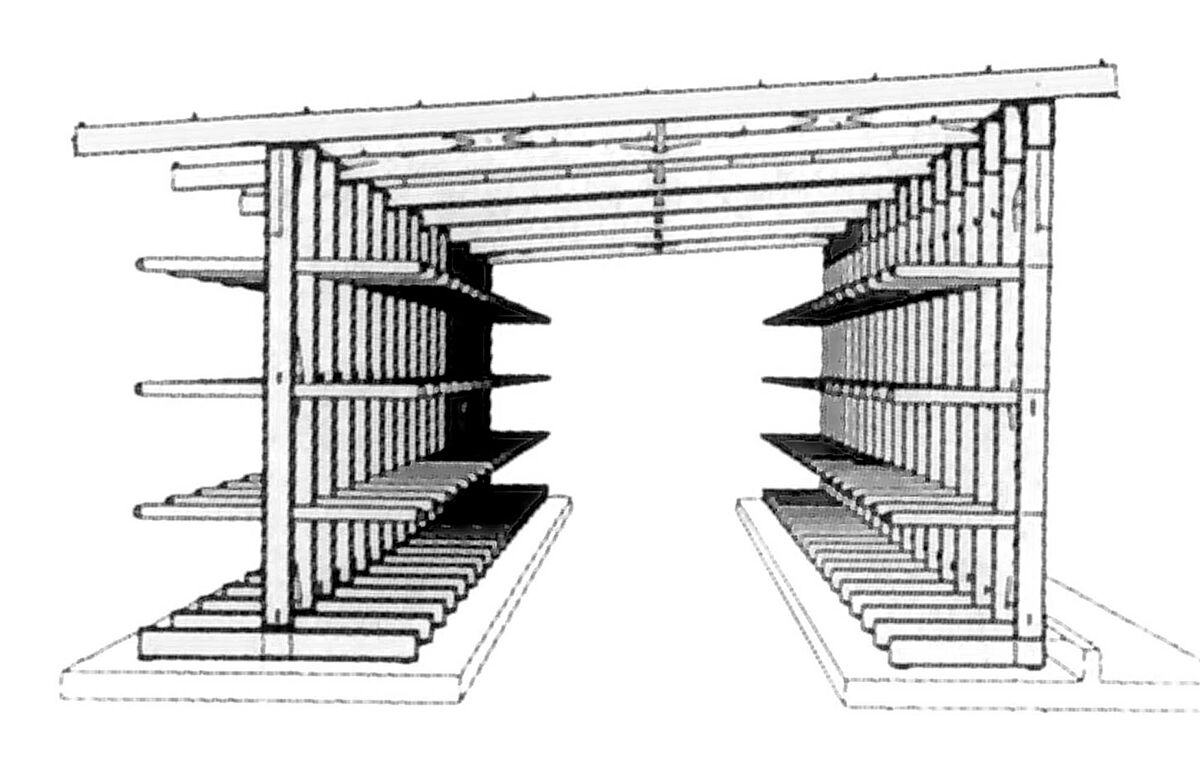 Hall de stockage autoportant OHRA à rayonnages intégrés 3